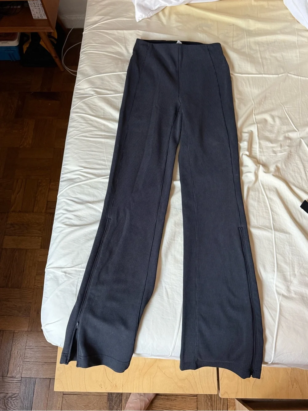 Lululemon brushed rib softstreme zip flare pant